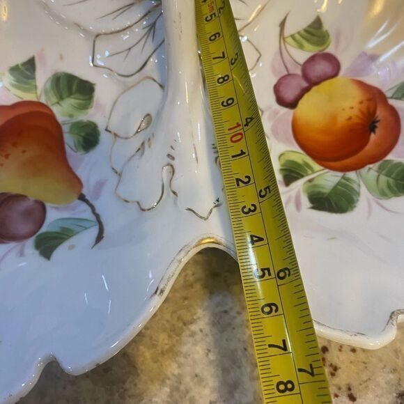 - vintage Germany‎ Fruit Themed 2 compartment ceramic Serving Tray - Picture 2 of 8